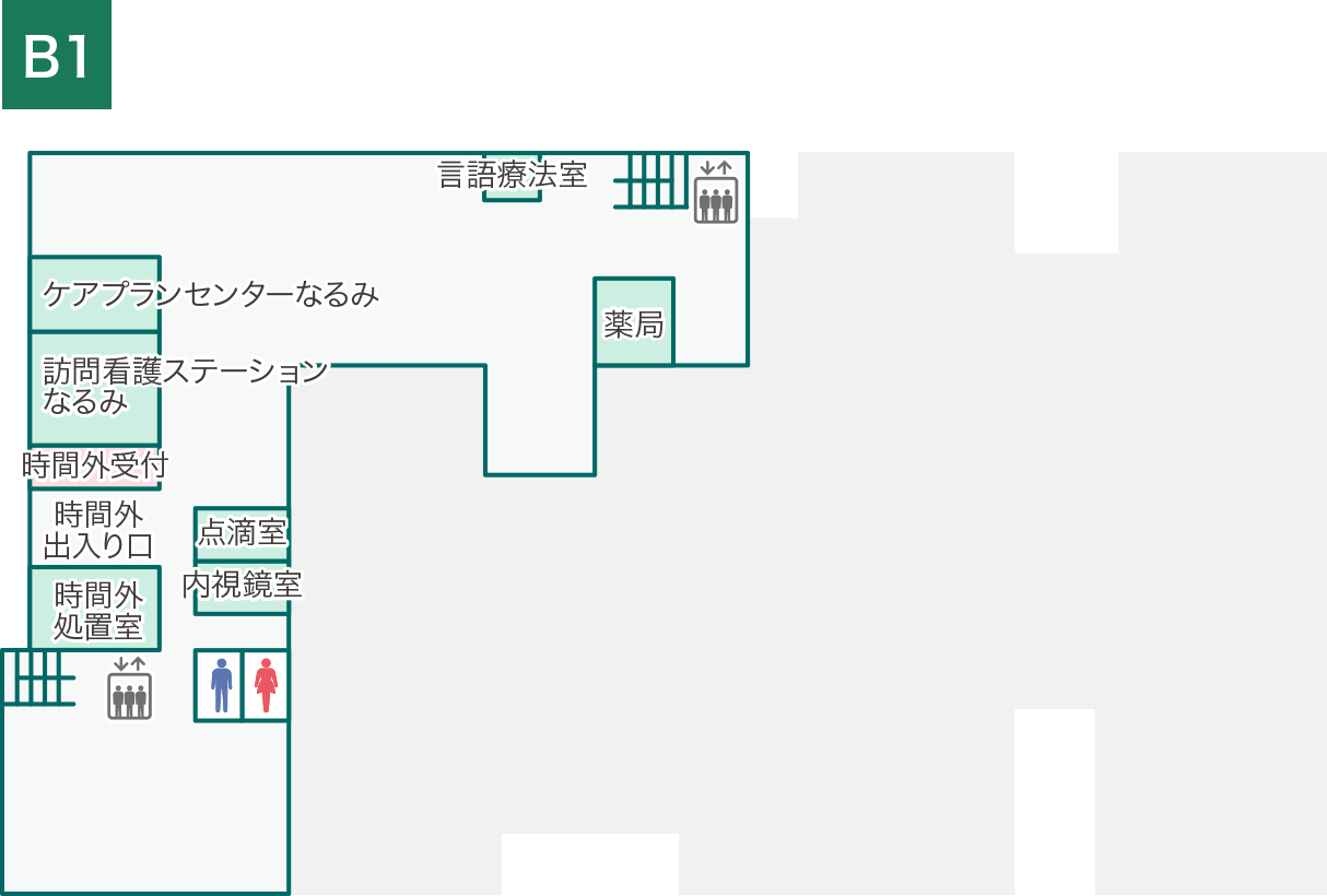 b1のフロアマップ